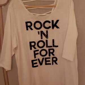 White top  with sequin graphic